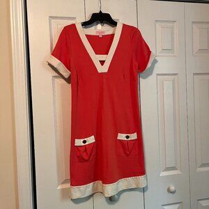 Lilly Pulitzer Red and Cream Midi Dress